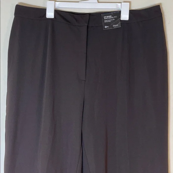 NWT. Avenue 22 Tall Dark Brown Classic Fit Stretch Trousers. - Picture 3 of 9